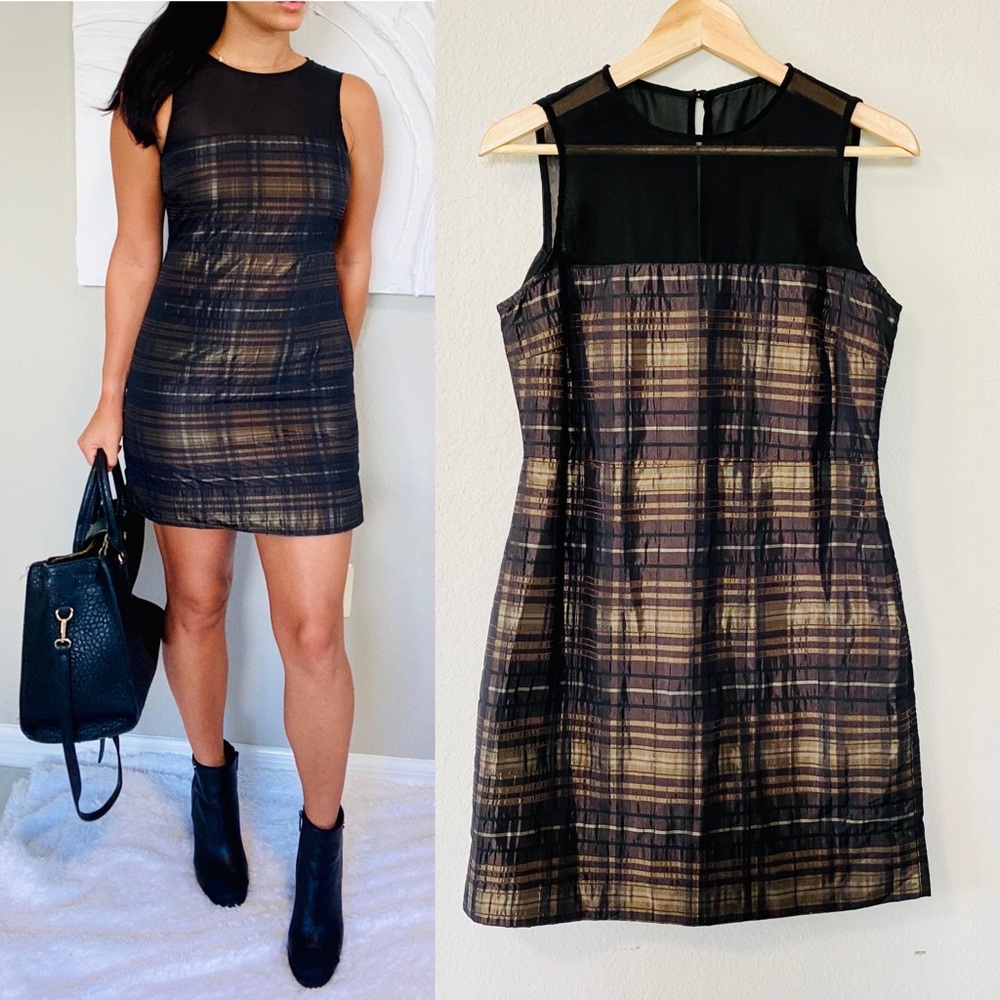 Michael Kors Plaid taffeta Mini Dress
